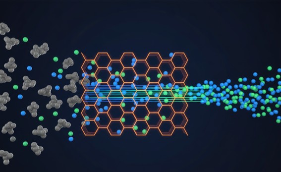 COF membrane for selective gas separation via ordered pores.