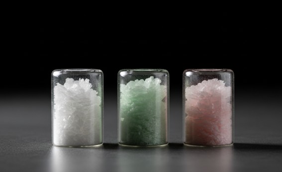 Crystalline layered double hydroxide powders of various compositions.