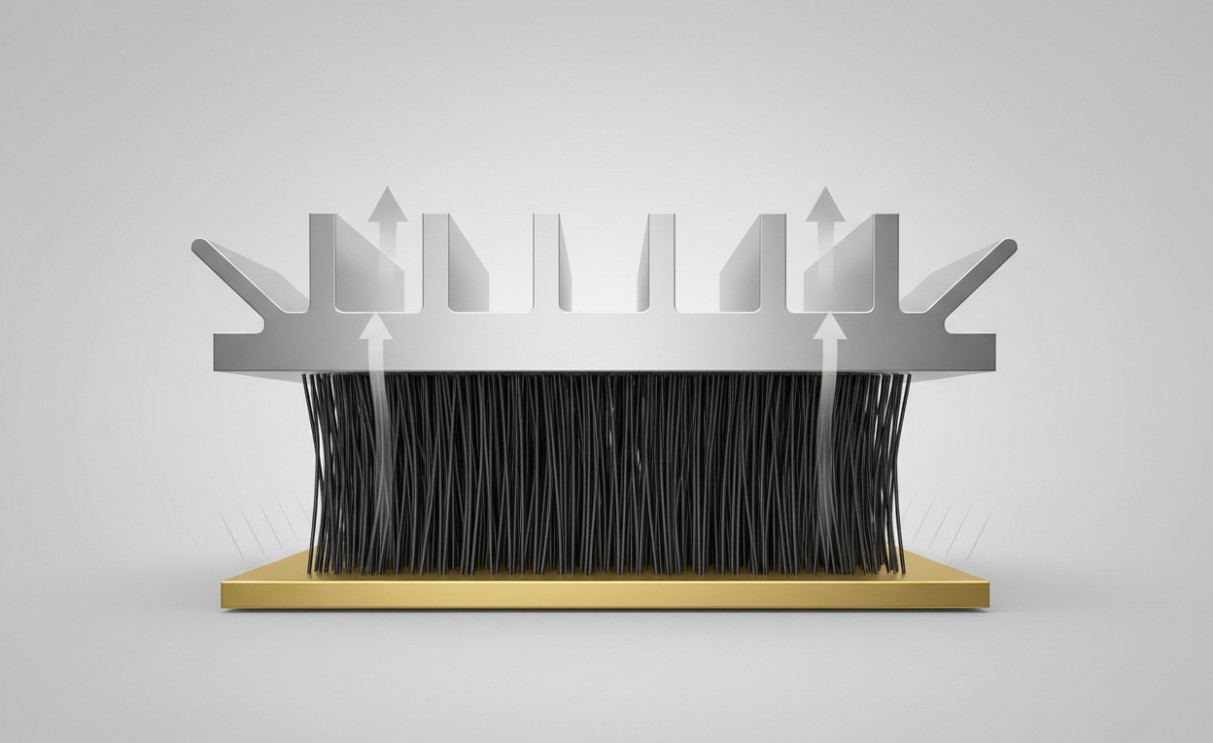 Vertically aligned CNT array for chip thermal management.
