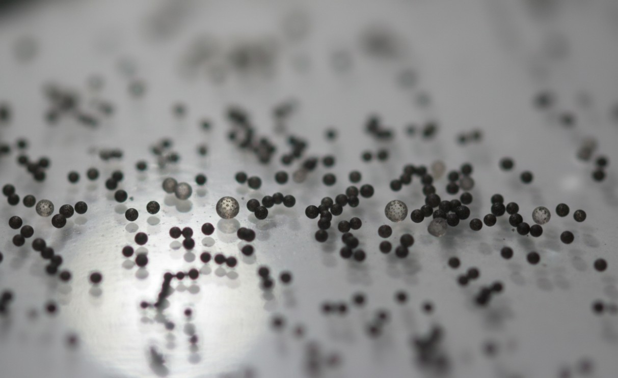 Uniform monodisperse hollow mesoporous carbon spheres.