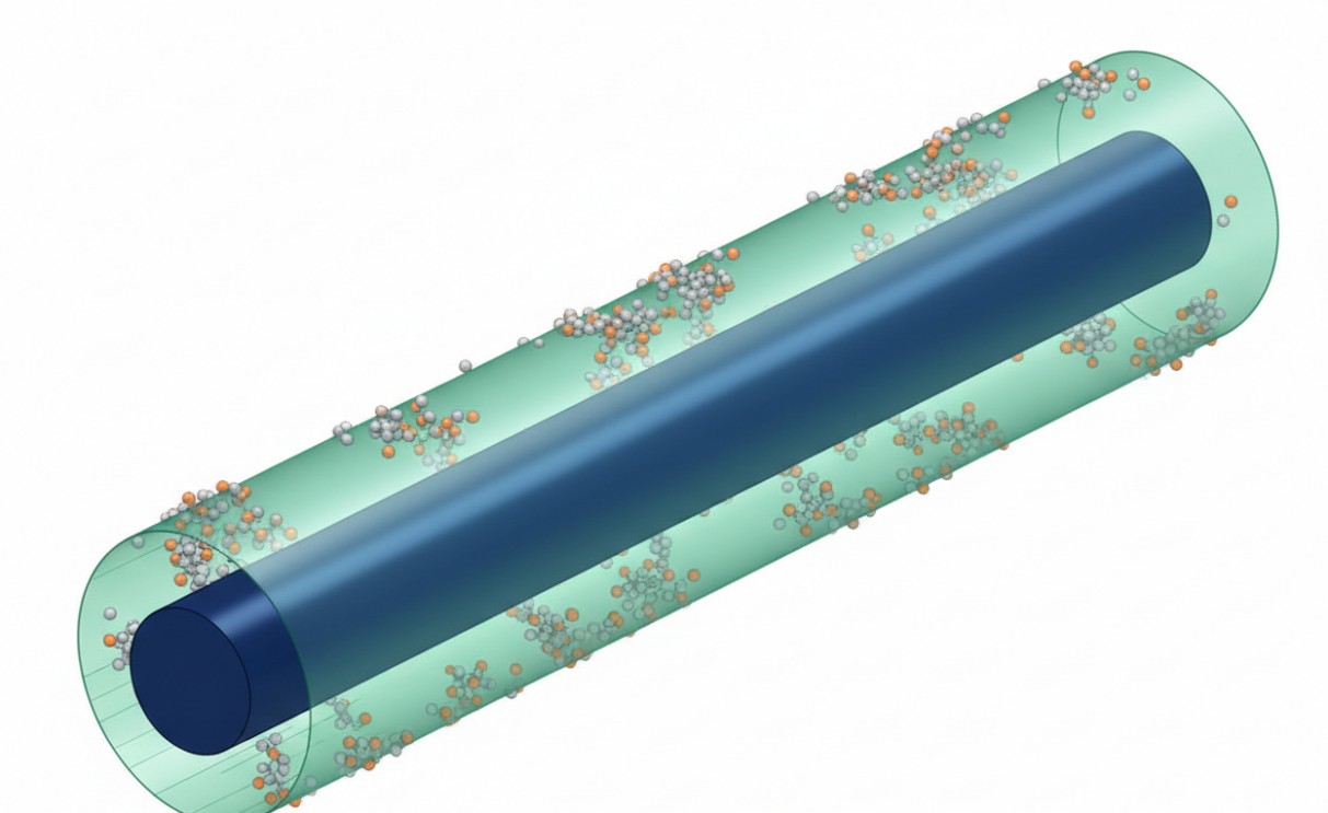 Schematic of core-shell nanowire heterostructure.