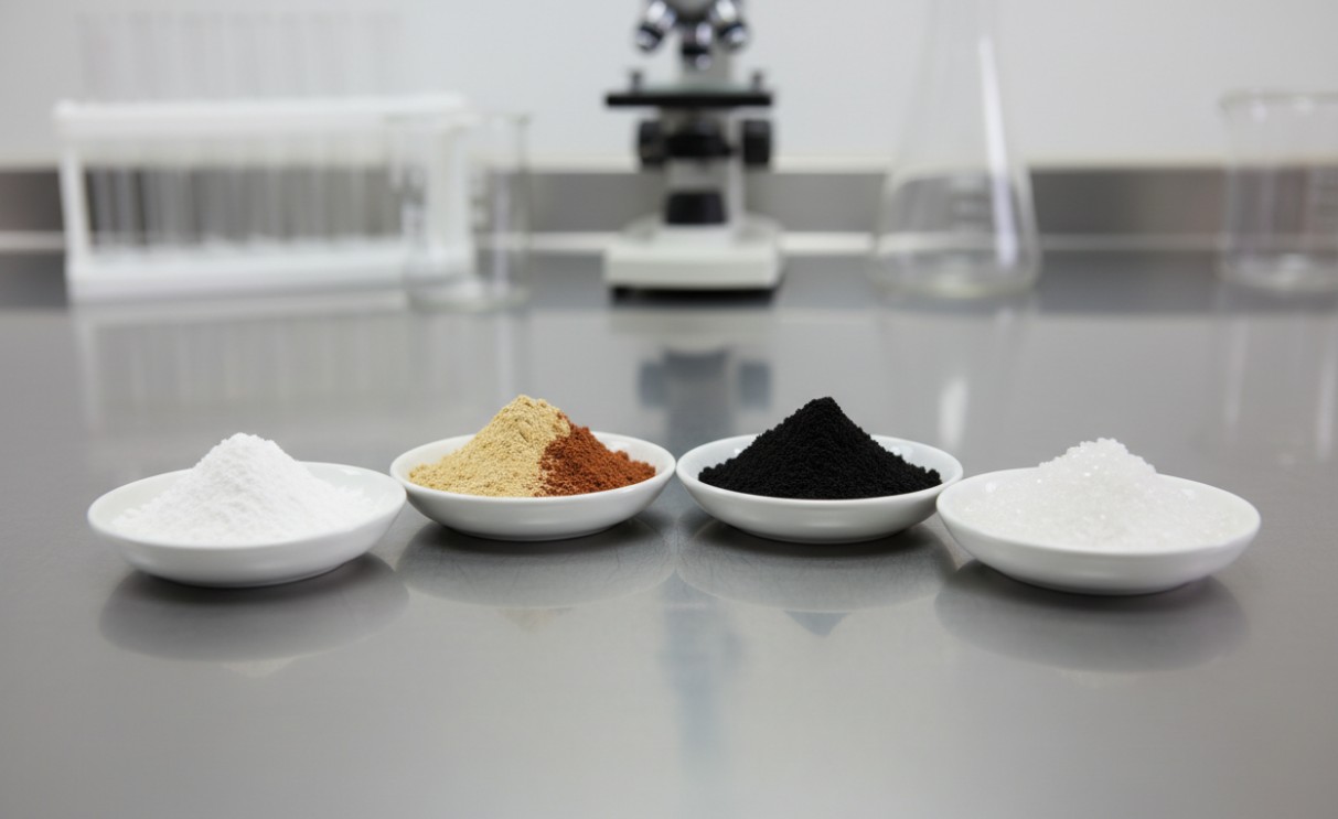 Industrial nanomaterial powders of diverse oxide and carbon series