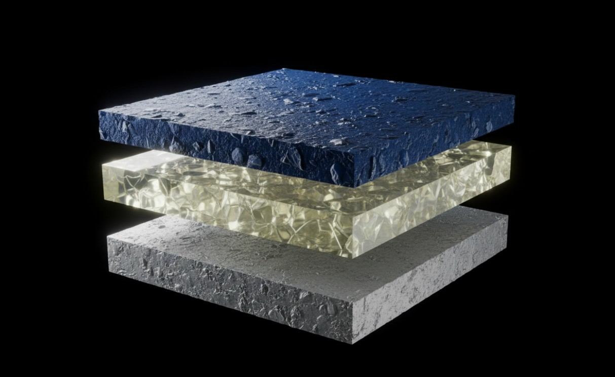 Layer structure of solid-state battery cathode, electrolyte and anode