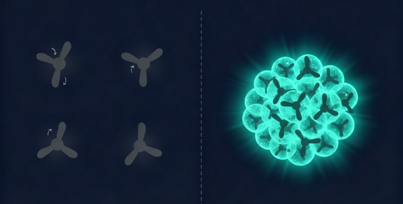 Aggregation-induced emission (AIE) phenomenon.