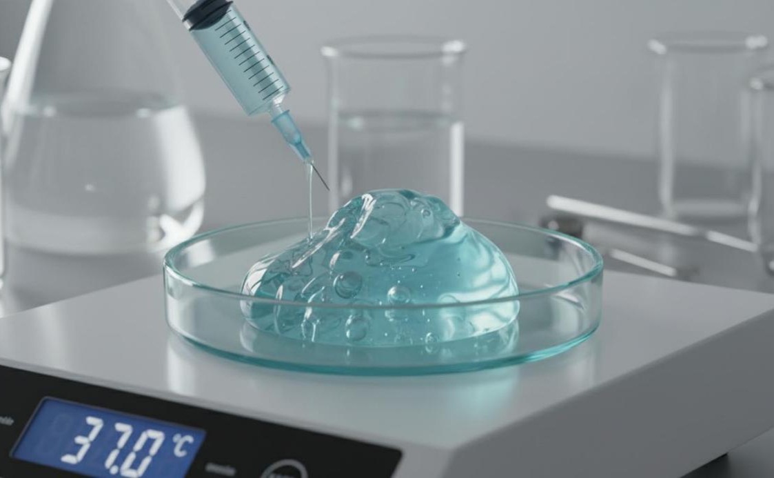 Thermosensitive injectable hydrogel transitioning from sol to gel at physiological temperature