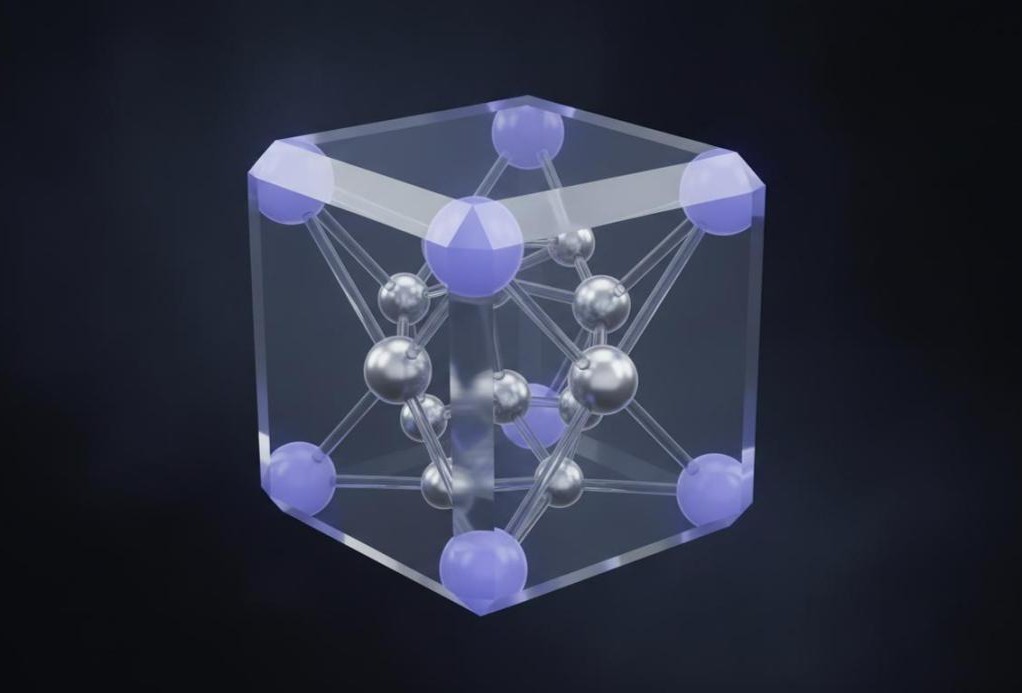 Indium phosphide quantum dot crystal structure with a zinc blende lattice of indium and phosphorus atoms