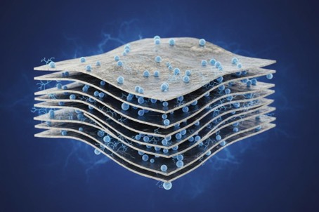 Stacked Ti3C2Tx MXene layers serving as supercapacitor electrode material with ion intercalation