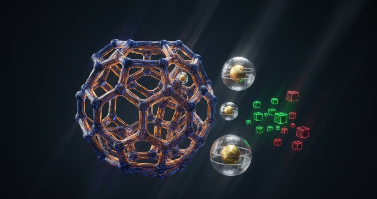 Metal-organic framework cage architecture with core-shell nanoparticles and luminescent perovskite nanocrystals