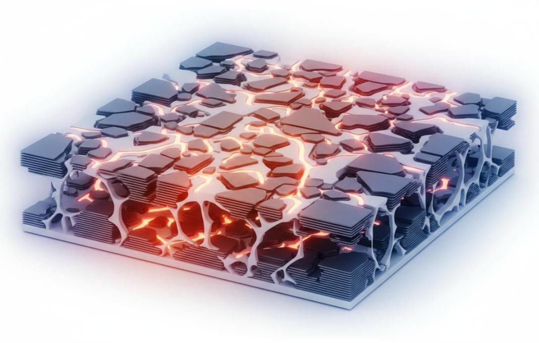Graphene-enhanced thermal interface material with efficient heat dissipation pathways