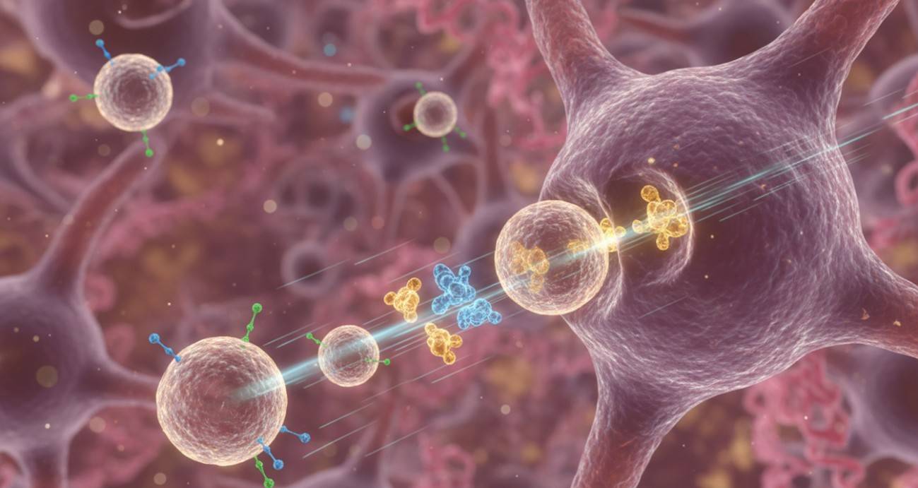 Lipid nanoparticles transporting therapeutic cargo across a cell membrane within a biological milieu